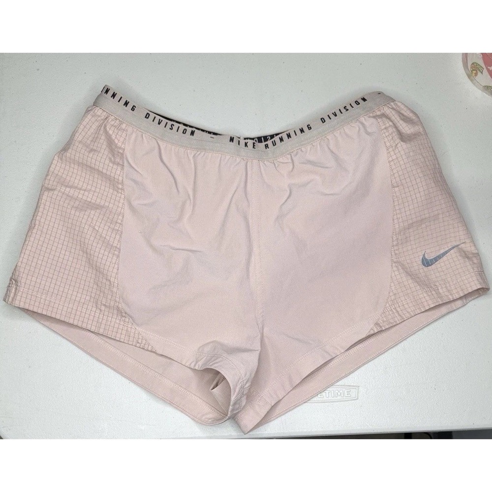Nike Running Divison Women's Pink Activewear Drawstring Elastic Shorts Size M - Picture 2 of 13